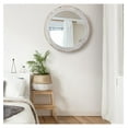thumbnail image 4 of 24'' Round Mirror, Wood Circle Mirrors, Boho Mirrors, Decorative Wall Mirror, Farmhouse Beads Circle Mirror, Rustic Vanity Mirror, Distressed Mirror for Bedroom, Bathroom Living Room Entryway, 4 of 9