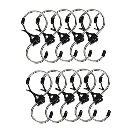 

Anti Drop S Hooks | Stainless Steel Heavy Duty S Hooks Anti Drop Set of 10 | Rack Hooks for Kitchen Work Shop Bathroom Garden Wardrobe