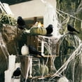 thumbnail image 4 of Stiwee 6Pcs/Set Halloween Black Crows Black Crow Ornament, Plastic Desktop Decoration for Gifts Party Decor Halloween Black Feathered Crows, Realistic Looking Halloween Decoration Birds, 4 of 7