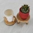 thumbnail image 2 of 2 Pcs Flower Pot Base Saucer Planter Tray Wood Indoor Plants Shelf Stand Cactus, 2 of 6