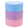 thumbnail image 1 of Caja de almacenamiento pequeña de plástico con espejo interior, joyero en forma de corazón, 3 uds., 1 of 4