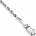 thumbnail image 1 of 10K White Gold 1.6mm D/C Machine Made Rope Chain (7 X 1.6) In India 10w014-7, 1 of 4