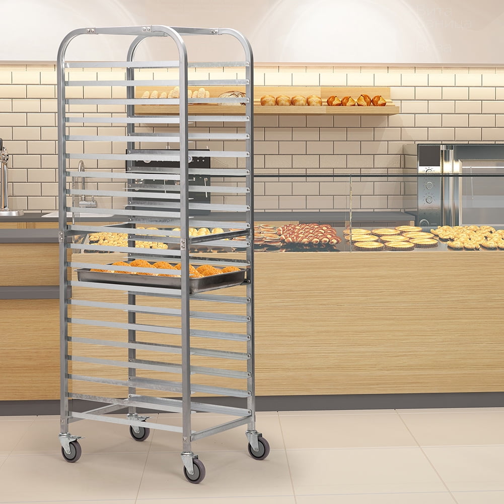 Bun Pan Rack 20-Tier Commercial Bakery Racks with Brake Wheels26 in. L x  20.4 in. W x 70 in. H Bread Baking Equipment
