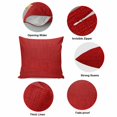 thumbnail image 6 of Red Pillow Covers 26x26 Inch, Farmhouse Burlap Solid Red Color Modern Linen Texture Linen Pillowcase with Invisible Zipper, Decorative Throw Pillow Covers Cushion Case for Couch Sofa Bed Living Room, 6 of 9