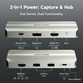 thumbnail image 2 of WAVLINK 7-in-1 4K Video Capture Card, USB Dock Station, Video USB Display Adapter with 90W Laptop Charging, Compatible with PS5/Xbox/Switch, OBS, Windows/Mac, 2 of 10