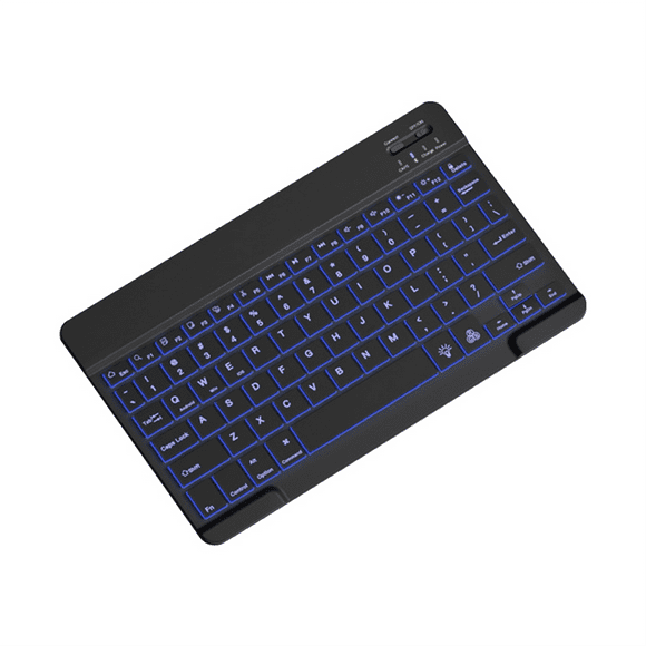 10inch Backlit Keyboard Bluetooth Protable Mini Mute Keyboard for Cell Phones Tablets and Laptops Wireless Keyboard B