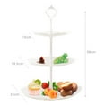 thumbnail image 2 of Bouanq 3-Tier White Dessert Cake Stand, Plastic Pastry Stand Small Cupcake Stand Cookie Tray Candy Fruit Plate and Trays for Wedding Home Birthday Party Decor Serving Platter, 2 of 6