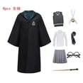 thumbnail image 1 of Disfraz de Hermione para niños, uniformes mágicos para Halloween, Túnica, capa, falda, trajes de fiesta de navidad, 1 of 4