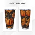 thumbnail image 3 of Fotbe Autumn Pumpkin Leaves Pattern 20 oz Tumbler Stainless Steel Vacuum Insulated Coffee Ice Cup Double Wall Travel Flask Leak-proof Coffee Cup-Without Straw, 3 of 8