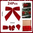 thumbnail image 3 of 3.5" Brown Ribbon Pretied Bows Valentines Premade Bows, Red Velvet Ribbon Bows with Twist Ties for Wreaths, Christmas Tree, Treat Bags, Gift Wrapping, Party Favor, Crafts-24 PCS, 3 of 5