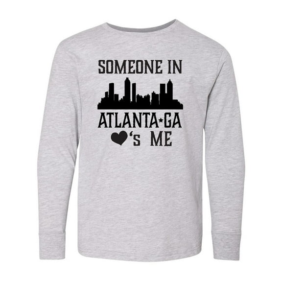 Inktastic Atlanta Georgia Someone Loves Me Skyline Long Sleeve Youth T-Shirt