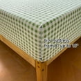 thumbnail image 6 of Sage Green Gingham Ruffle Queen Sheet Set, Green Soft Pre-Washed Microfiber Plaid Ruffled Queen Bed Sheets, 4-Pieces Farmhouse Sheet Set with Deep Pocket, 6 of 8
