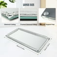 thumbnail image 5 of FOUNDLDF Dresser Mirror Perfume Tray, Silver Glass Serving Tray, Crystal Crushed Diamond Tray , Silver Decorative Bathroom Tray, Crystal Tray for Home Decoration, Party, Hotel Banquet, 5 of 18