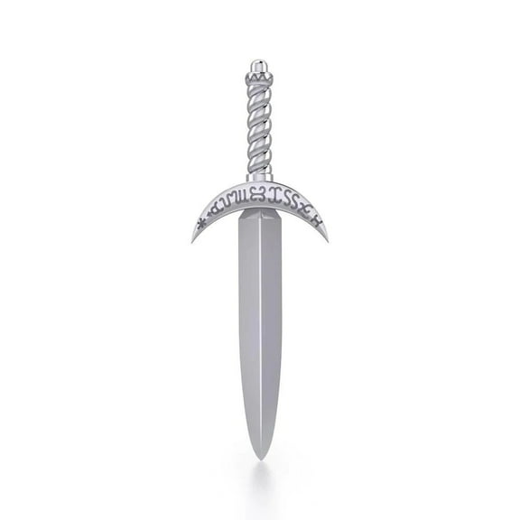 Oberon Zell Athame Wicca Sword 925 Sterling Silver Pendant Fine Creative Jewelry
