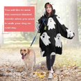 thumbnail image 4 of Wearable Oversized Blanket,Halloween Cute Ghosts Pattern Wearable Blanket Hoodie for Adults,Cozy Hooded Blankets with Super Pockets,Super Warm Fuzzy Pullover for Women & Men, 4 of 6