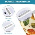 thumbnail image 3 of Yayeee 40oz Double-Wall Insulated Stainless Steel Tumbler with Handle Bottle, Beige Leaves, 3 of 8