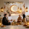 thumbnail image 3 of Junepar Eid Mubarak Ramadan Backdrop 71in x 43in Large Indoor Outdoor Wall Banner for Home Party Decor, 3 of 5