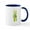 White/Navy Inside, variant on CafePress - Peace For Ukraine Ukrainian Hand Peace Sign D Mugs - 11 oz Ceramic Mug - Novelty Coffee Tea Cup