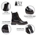 thumbnail image 2 of Fly London Womens Black RAGI539 Casual Rug Leather Lace-up Ankle Boots, 2 of 5