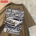 thumbnail image 1 of Cool Racing Cars Printed Short Sleeve Breathable Fashion T Shirts Breathable Streetwear Clothing Everyday Cartoon T-Shirt Brown M, 1 of 5