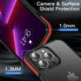 thumbnail image 5 of Casus Frosted Matte Silicone Frame Shockproof Case for Apple iPhone 13 Pro Max - Red, 5 of 7