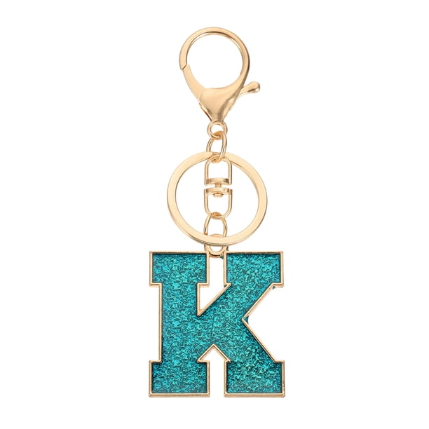 Llave de letra inicial Uxcell, llaveros de metal A-Z para mujeres o niñas, llaves, bolsos, mochilas, letra K