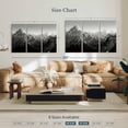 thumbnail image 4 of Elephant Stock Black And White Mountain Wall Art - Horizontal Multi Panel Canvas - Hallway Wall Decor - Nature Multi Panel - Black And Gray Decor - 50" x 32", 4 of 8