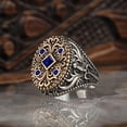 thumbnail image 1 of Anillo de piedra de ágata Natural ovalada grande Vintage para hombre, anillo de hormiga de circón rojo amarillo con incrustaciones Retro para mujer, anillo de boda, joyería turca Tan Jianjun unisex, 1 of 2