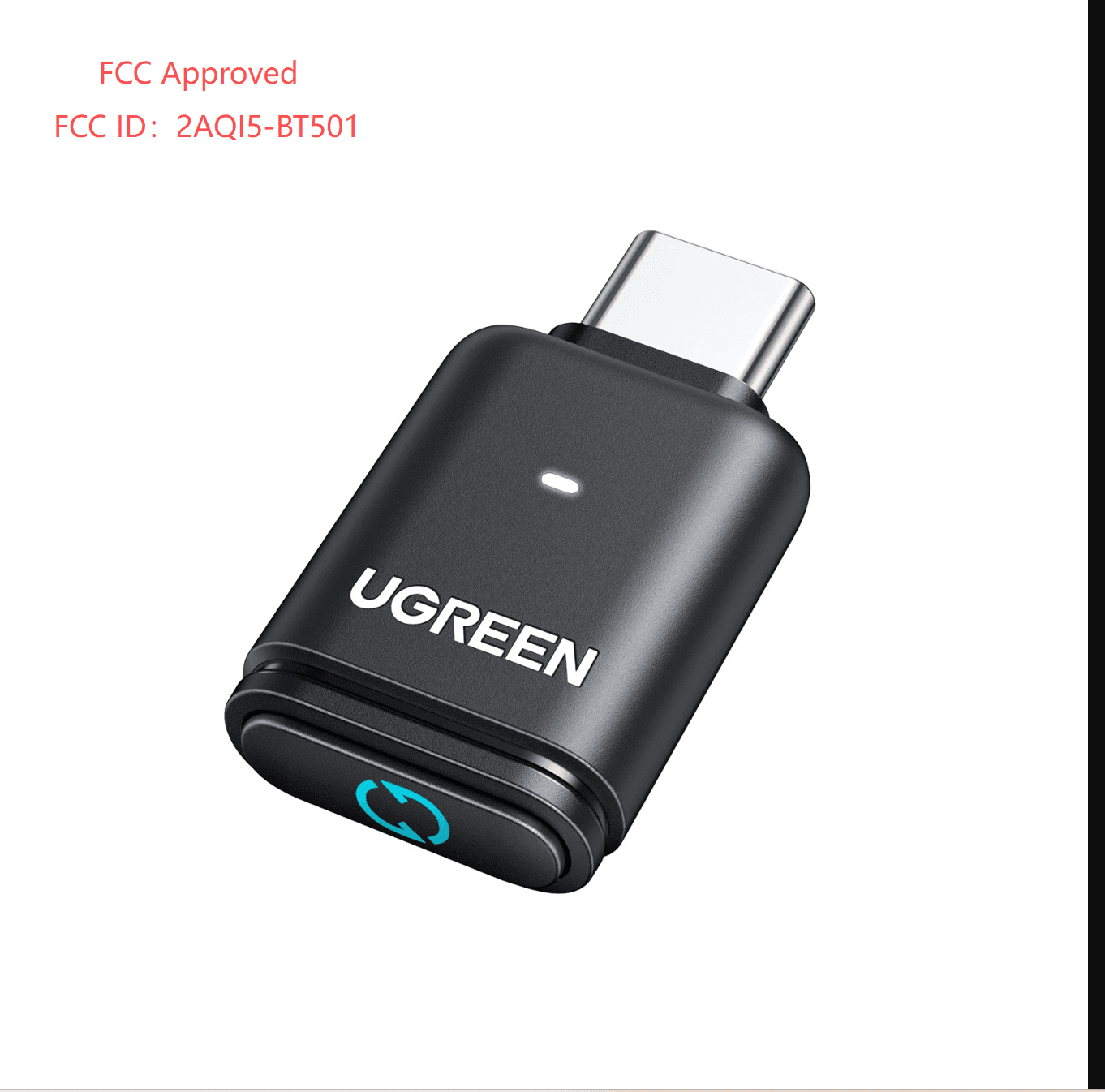 UGREEN Bluetooth 5.3 Adapter for PS5 & Gaming, Compatible with USB-C Devices, APTX Low Latency Audio for Wireless Headphones