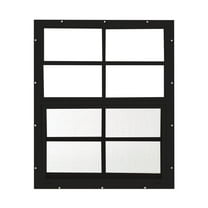 Shed Window 18" W x 23" H, Flush Mount Black for Sheds, Playhouses, and Chicken Coops 2 PK (W1823BLK-BX2)