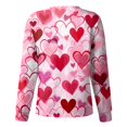 thumbnail image 3 of FrzhBrz Valentines Day Scrub Tops Women Love Heart Scrub Tops Stretchy Long Sleeve Loose Valentine's Day Holiday Fun Nurse Working Uniforms, 3 of 3