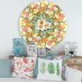 thumbnail image 2 of Designart 'Blooming Orange and White Tulips I' Traditional Circle Metal Wall Art 29x29 - Disc of 29, 2 of 5