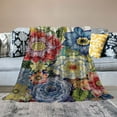 thumbnail image 2 of HENGT  Boho Floral Blanket Colorful Flowers Bohemian Throw Gifts for Women Kids Girls Birthday Mother's Day Decor Spring Throw Soft Cozy Plush Blanket, 2 of 6