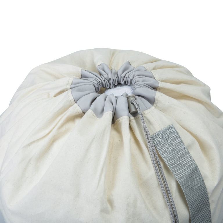 Mainstays Adult Canvas Fabric Laundry Bag, Gray - Walmart.com