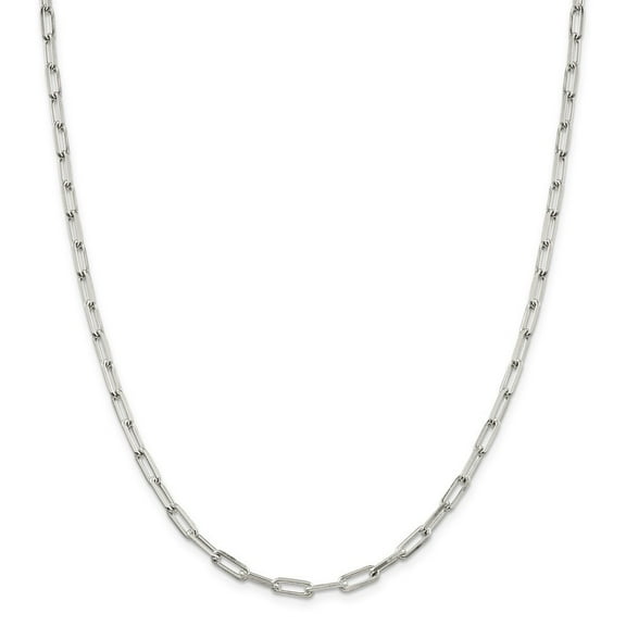 Sterling Silver 4.25mm Fancy Link Chain Necklace - 23.4 Grams - 30 Inch - Lobster Claw