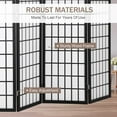 thumbnail image 6 of CL.HPAHKL 6Ft Tall 4 Panel Oriental Shoji Screen, Folding Japanese Room Divider with Solid Wood Frame, Portable Decoration Privacy Screen for Home Office Bedroom Restaurant, Square Grid, 6 of 7