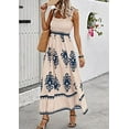 thumbnail image 4 of PRETTYGARDEN Womens Summer Boho Maxi Dress Casual Sleeveless Square Neck Floral Aline Smocked Beach Dresses with Pockets, 4 of 8