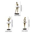 thumbnail image 3 of Clearance Desktop Ornament under $10,Deyuer Ballet Girl Statue Exquisite Creative Elegant Synthetic Resin Desktop Ornament Modern Ballet Sculptures Home Decor, 3 of 4
