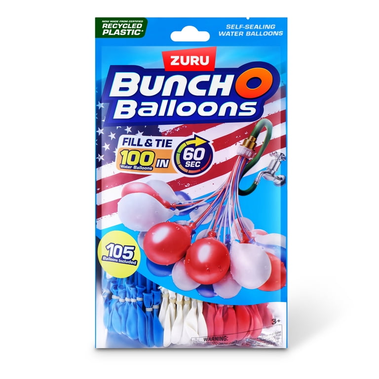 Bunch O Balloons Red, White & Blue Water Balloons, 3-Pack photo 6