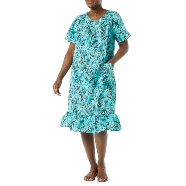 AmeriMark - AmeriMark Women’s Casual Print Sun Dress - House Dress with