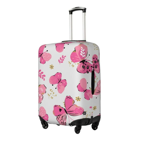 Gukieu Girl Butterfly Print Suitcase Protective Cover, Elastic Zipper Buckle Suitcase Protective Cover, Suitable for Travel, Business Trip-Small