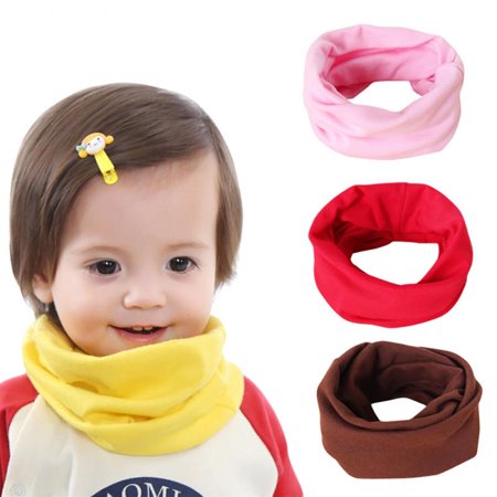

PIYU New Brand Scarf For Children Baby Warm Scarves 100% Cotton Girls Winter Scarf For Kids Solid Color Baby Scarves
