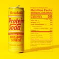 thumbnail image 2 of Barebells Protein Soda Pineapple Sunrise, Sugar Free Sparkling Protein Drink with 10g Whey Protein & 200mg Caffeine, 12 fl oz Cans, 12 Pack, 2 of 2