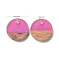 thumbnail image 5 of 1 set 8 colors Resin Walnut Wood Pendants Flat Round Mixed color 15~15.5x3~4mm Hole: 1.8mm 2pcs/color 16pcs/set, 5 of 5