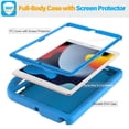 thumbnail image 6 of TOEVEK Kids Case for iPad 9th/8th/7th Generation (2021/2020/2019) 10.2-inch, iPad Pro/iPad Air 3rd Gen 10.5"- with Built-in Screen Protector,Durable Shockproof Handle Stand Kids Case,Blue, 6 of 9