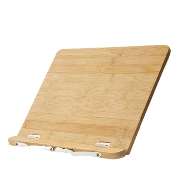 Soporte de lectura de madera ajustable portátil, soporte de descanso para tableta, sala de estudio en casa, estante de lectura de bambú, marco plegable para libros