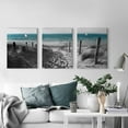 thumbnail image 3 of Blue Beach Bathroom Wall Art Under Sea World Photo Prints Kids Bathroom Ocean Fish Shark Dolphin Wall Decor Coastal Seascape Pictures Canvas Artwork for Living Room Bedroom Home Decorations, 3 of 6