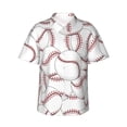 thumbnail image 1 of Men'S Button Down Shirts Baseball Ball Hawaiian Short Sleeve Tropical T Shirts Small, 1 of 9