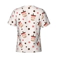 thumbnail image 6 of Vsdgher Milk Tea Print Men's Dry Fit Mesh Athletic Shirts Moisture Wicking Tennis T-Shirt Tops, 6 of 9