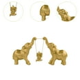 thumbnail image 6 of TISHITA Elephant Statue Desktop Decoration Ornament Artwork Resin Figurine Animal Sculpture for Office Home Bedroom Shelf Living Room B Golden, 6 of 8